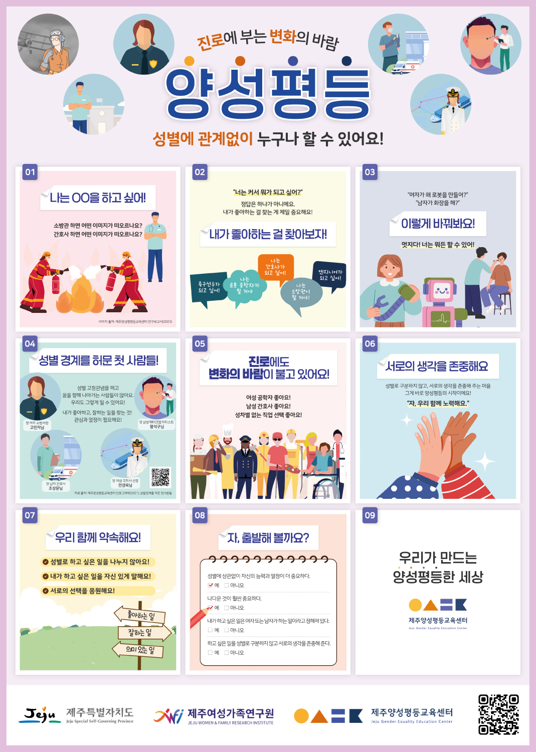 〔포스터〕진로에 부는 변화의 바람, 양성평등